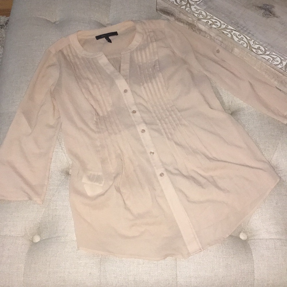 Bcbg Maxazria Sheer Button Down Blouse - image 2